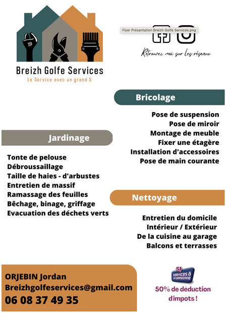 Flyer de l'entreprise Breizh Golfe Services