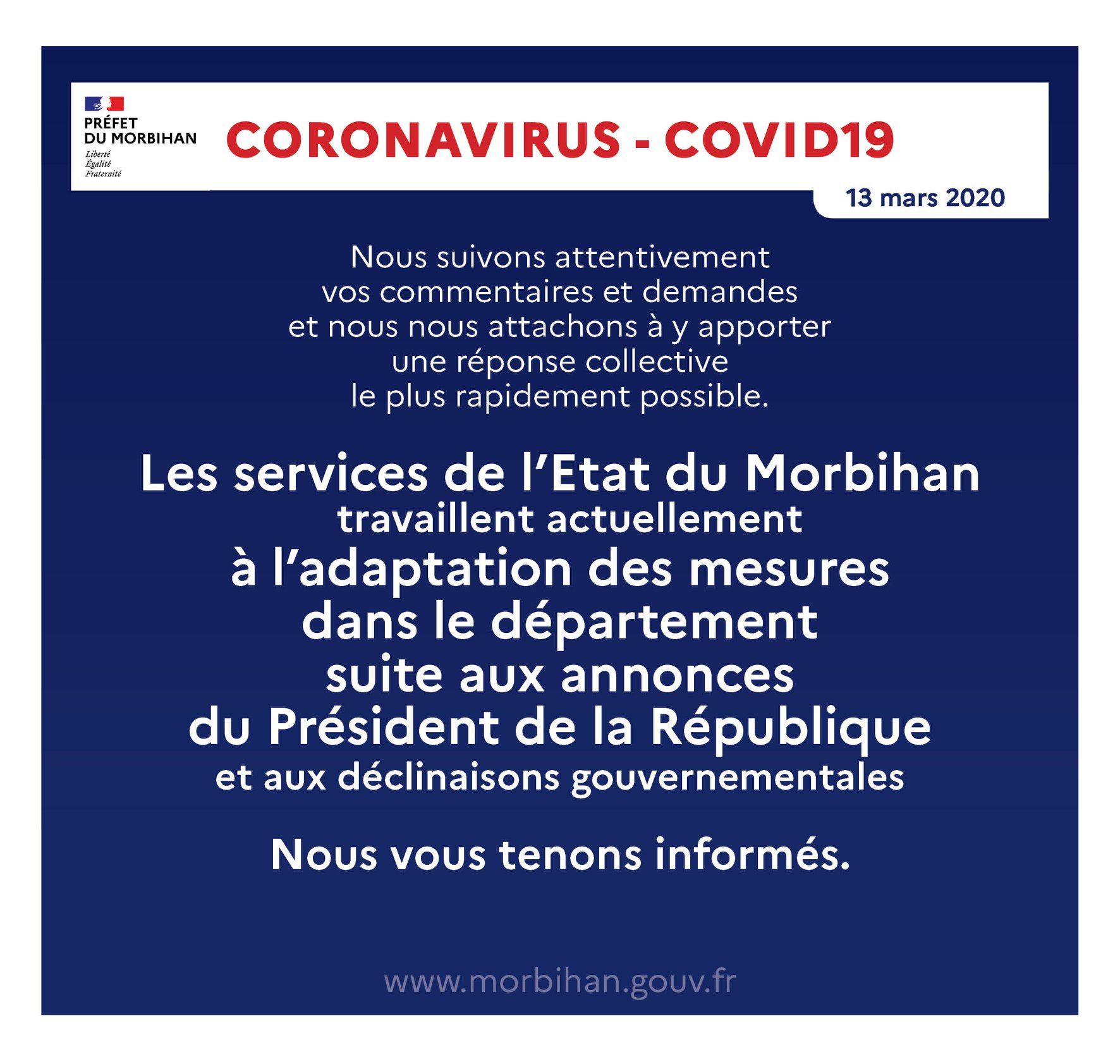 COVID-19: mise à jour du service COVID-19: mise à jour du service