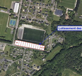 Situation aérienne du lotissement des FFI