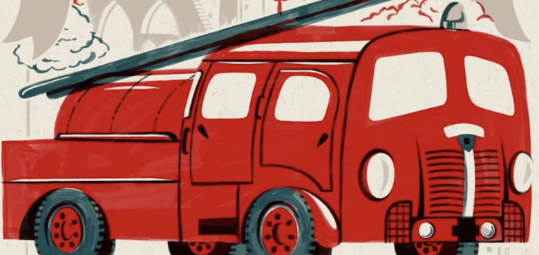 Focus de l'affiche du rassemblement des sapeurs-pompiers du Morbihan